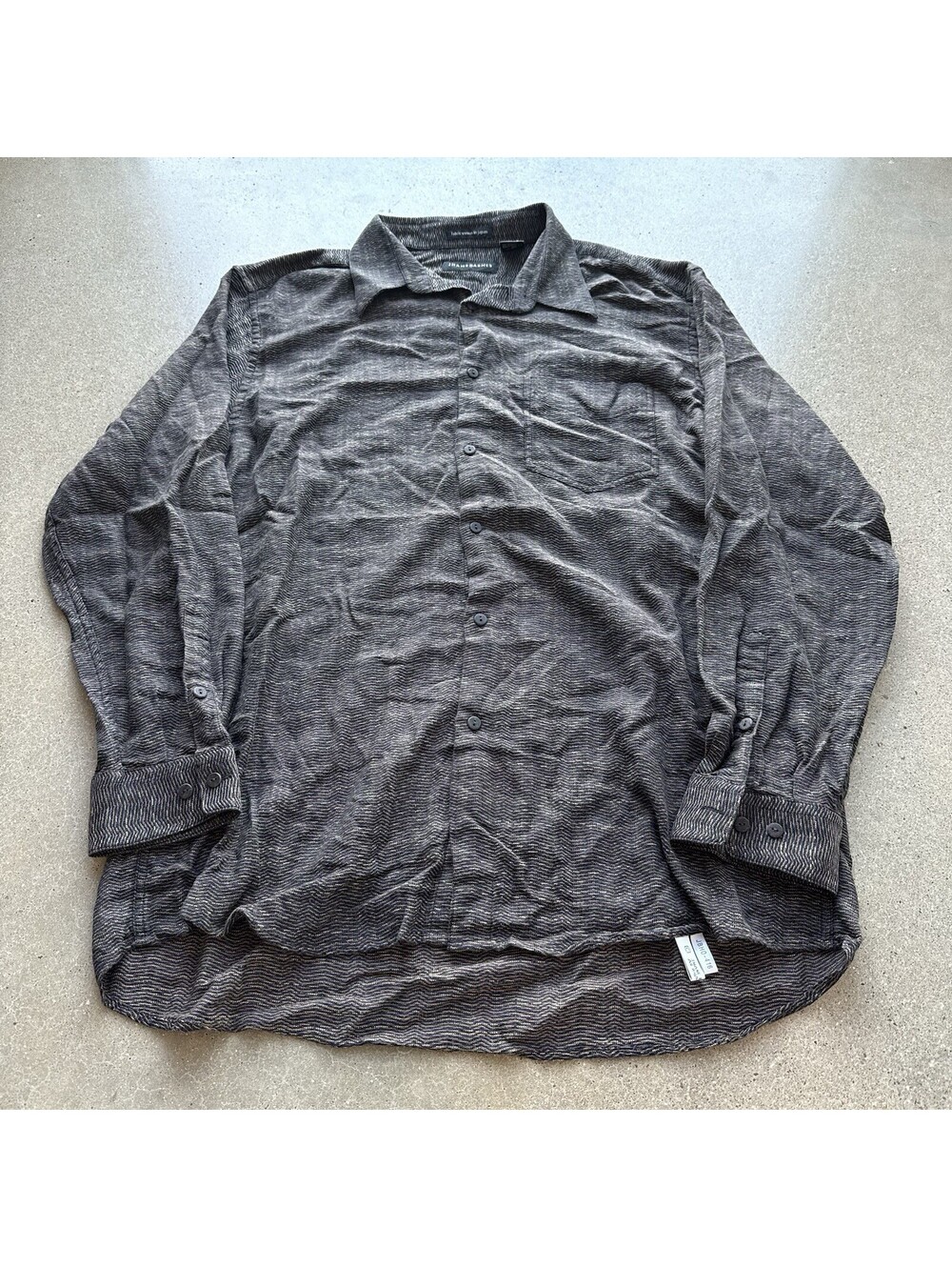 Vintage Jhane Barnes Mens XL Button Shirt Japanese Fabric Woven In Japan